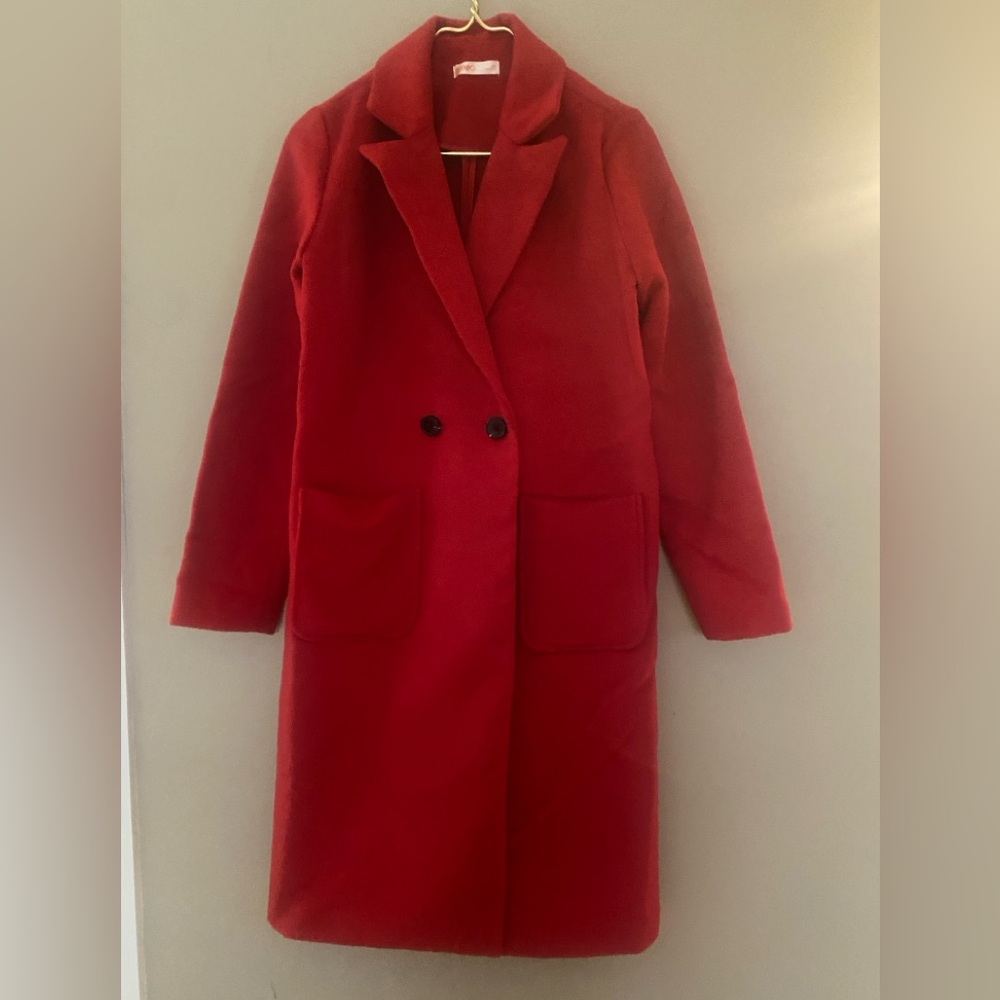 Elegant Red Women's Coat